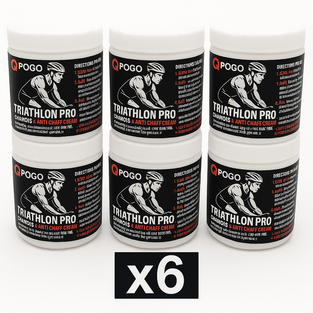 QPOGO Triathlon Pro Chamois & Anti Chaf Cream Trade Pack Of Six
